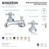Kingston Brass Widespread Bathroom Faucet with Brass PopUp, Brushed NickelPolished Brass KS4469BX